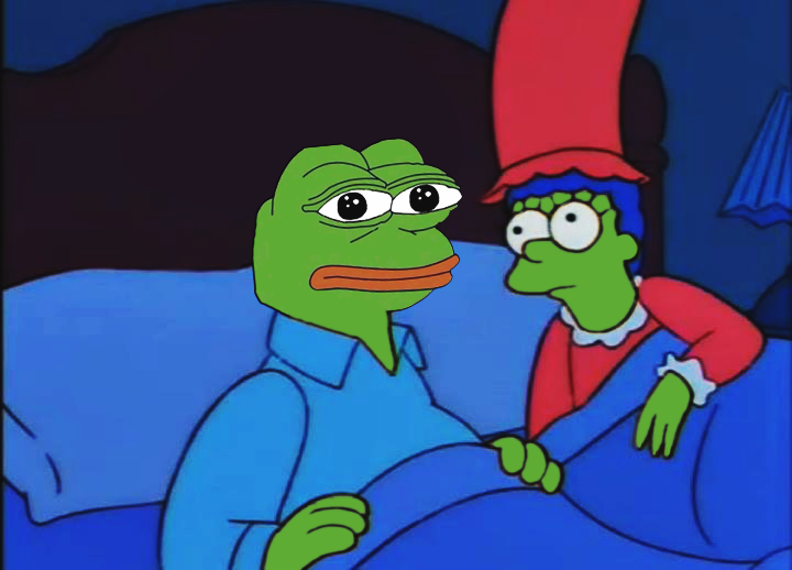 Pepe bed marge simpson — Pepe meme