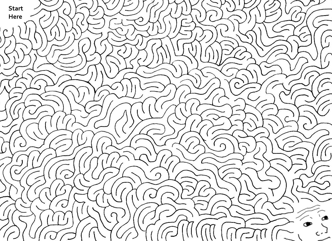 Wojak brain maze — Wojak meme
