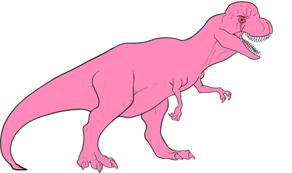 Pink t rex — Reaction meme