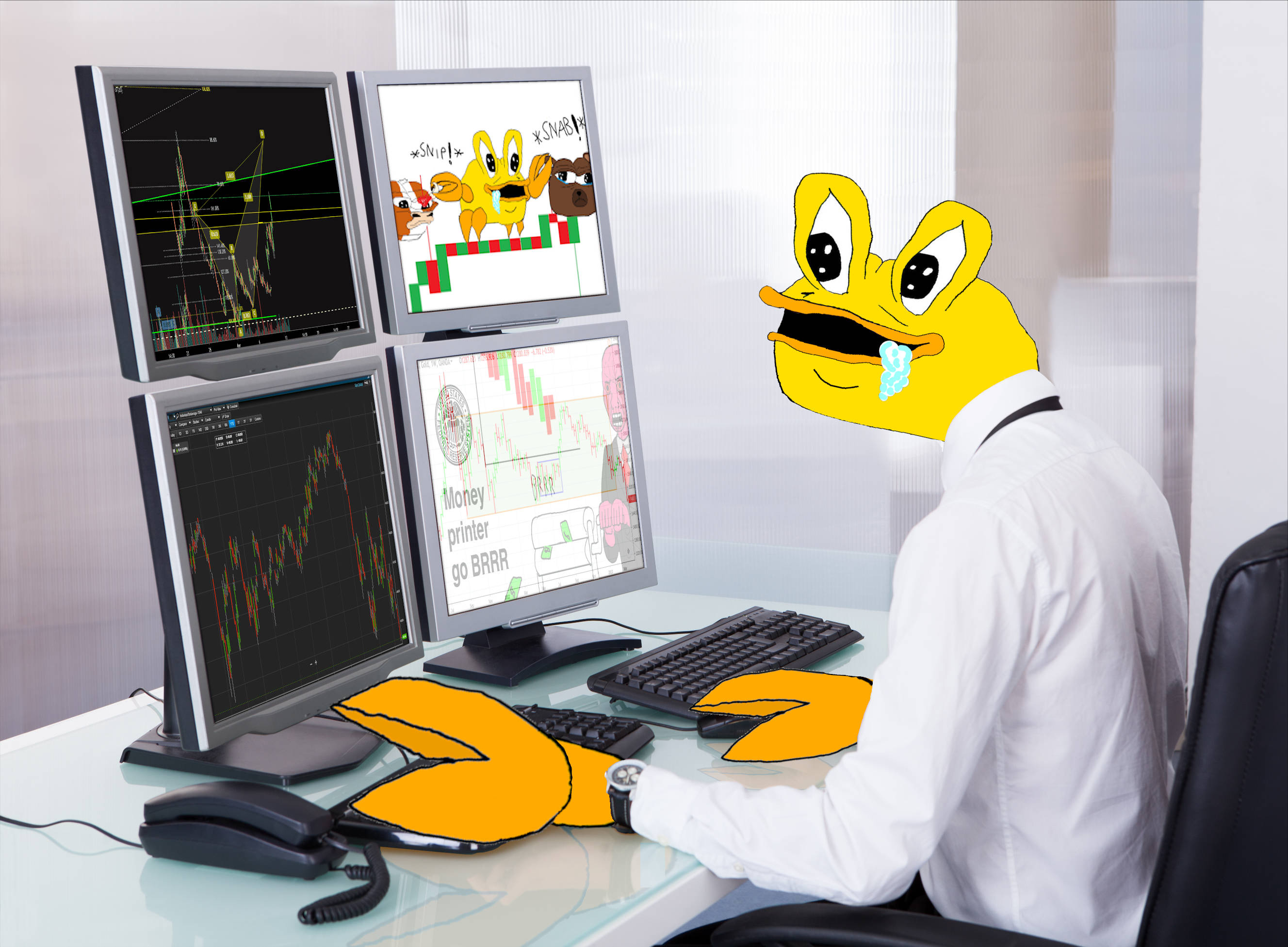 Crab stock trader snib — Reaction meme