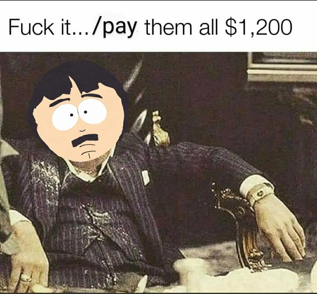 Pay them all — Twetch meme