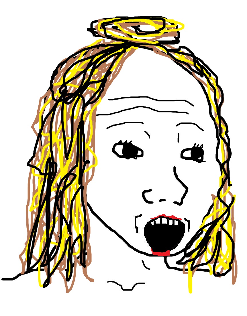 Wojak girl soy boy blonde hair — Wojak meme