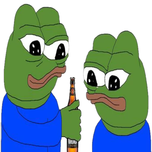 Friends with beer Frog Friends sticker — Sticker Packs meme
