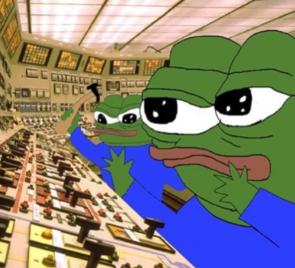 Pepe chernobyl nuclear control room no suit — Pepe meme