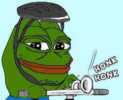 Pepe honks bike — Pepe meme
