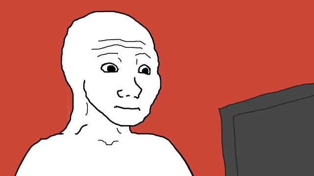 Wojak computer suprised — Wojak meme