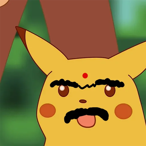 Moustache pikachu Jeet Degen sticker — Sticker Packs meme