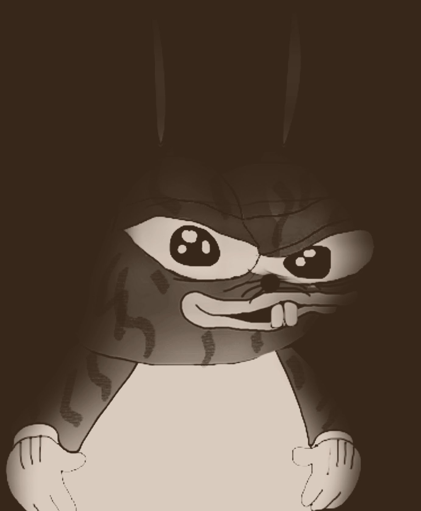 Pepe bunny black white — Pepe meme