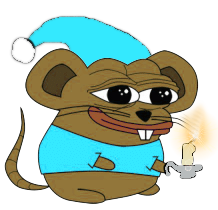 Mouse pepe holding candle — Reaction meme