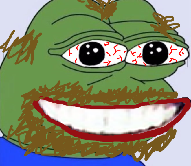 Pepe coomer big smile — Pepe meme