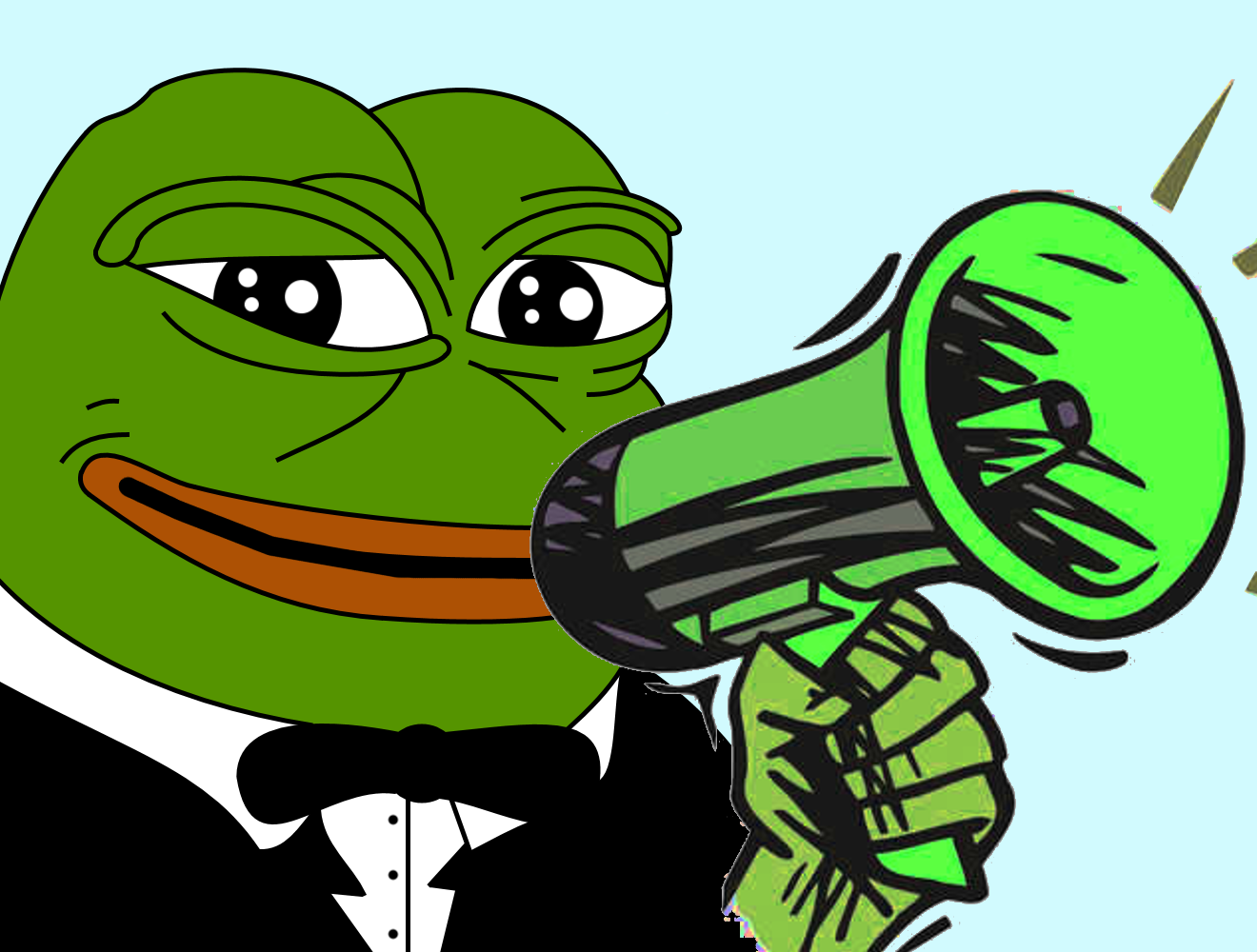 Pepe announces megaphone — Pepe meme