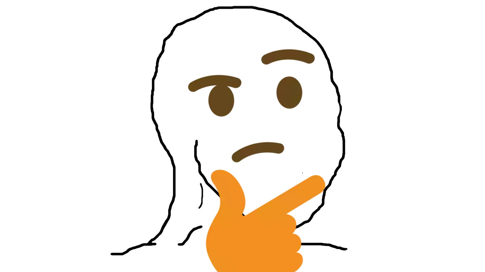 Wojak thinking guy emoji — Wojak meme