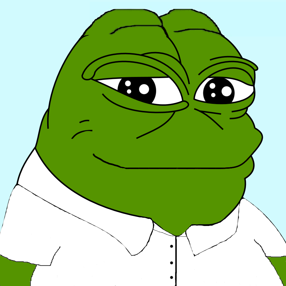 Pepe white shirt no nose — Pepe meme