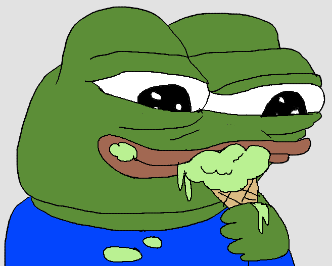 Pepe eating ice cream — Pepe meme