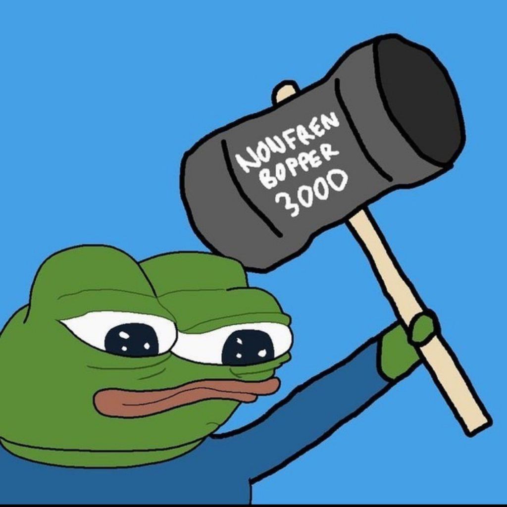 Pepe carrying big bopper 3000 — Pepe meme