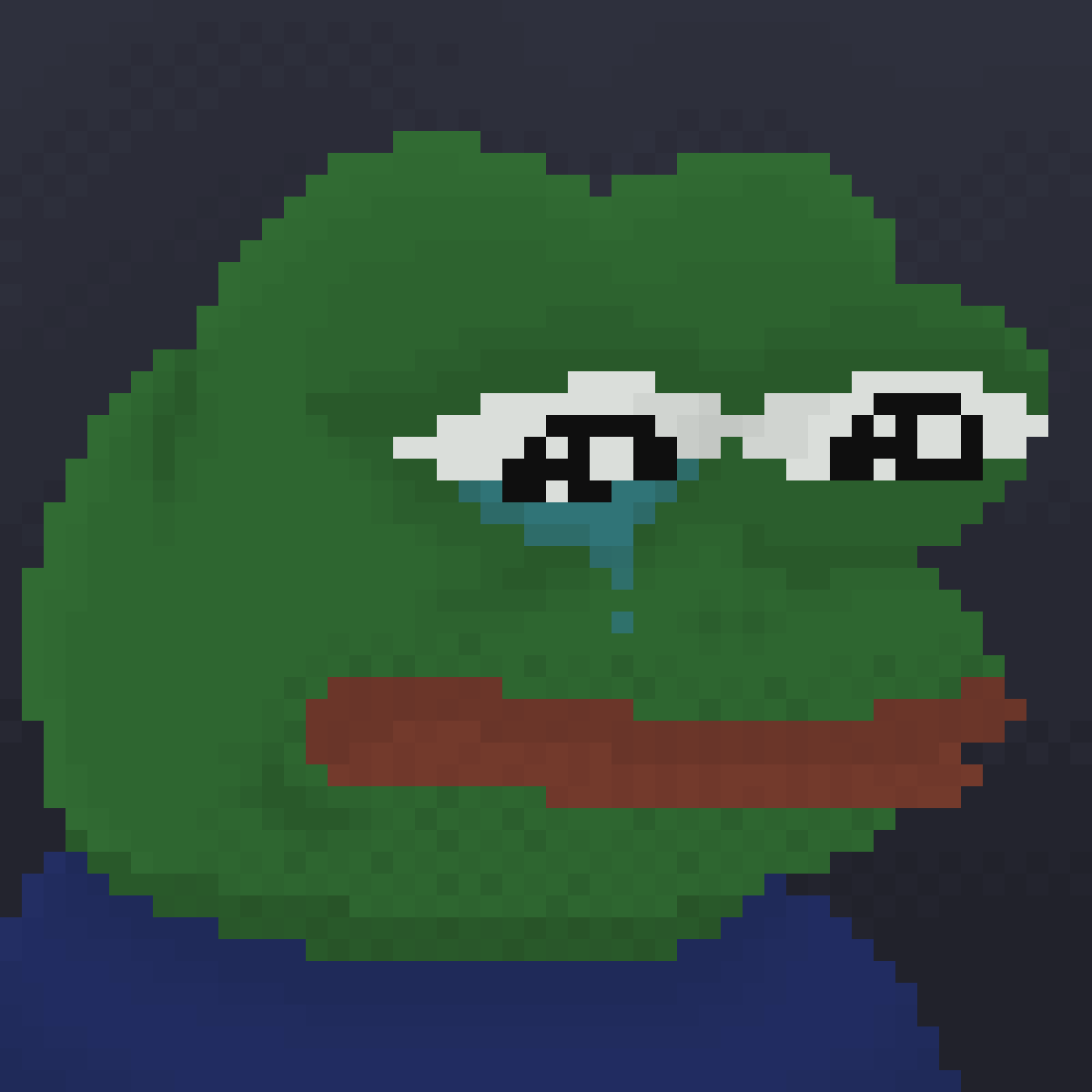 Pepe 16 bit crying — Pepe meme