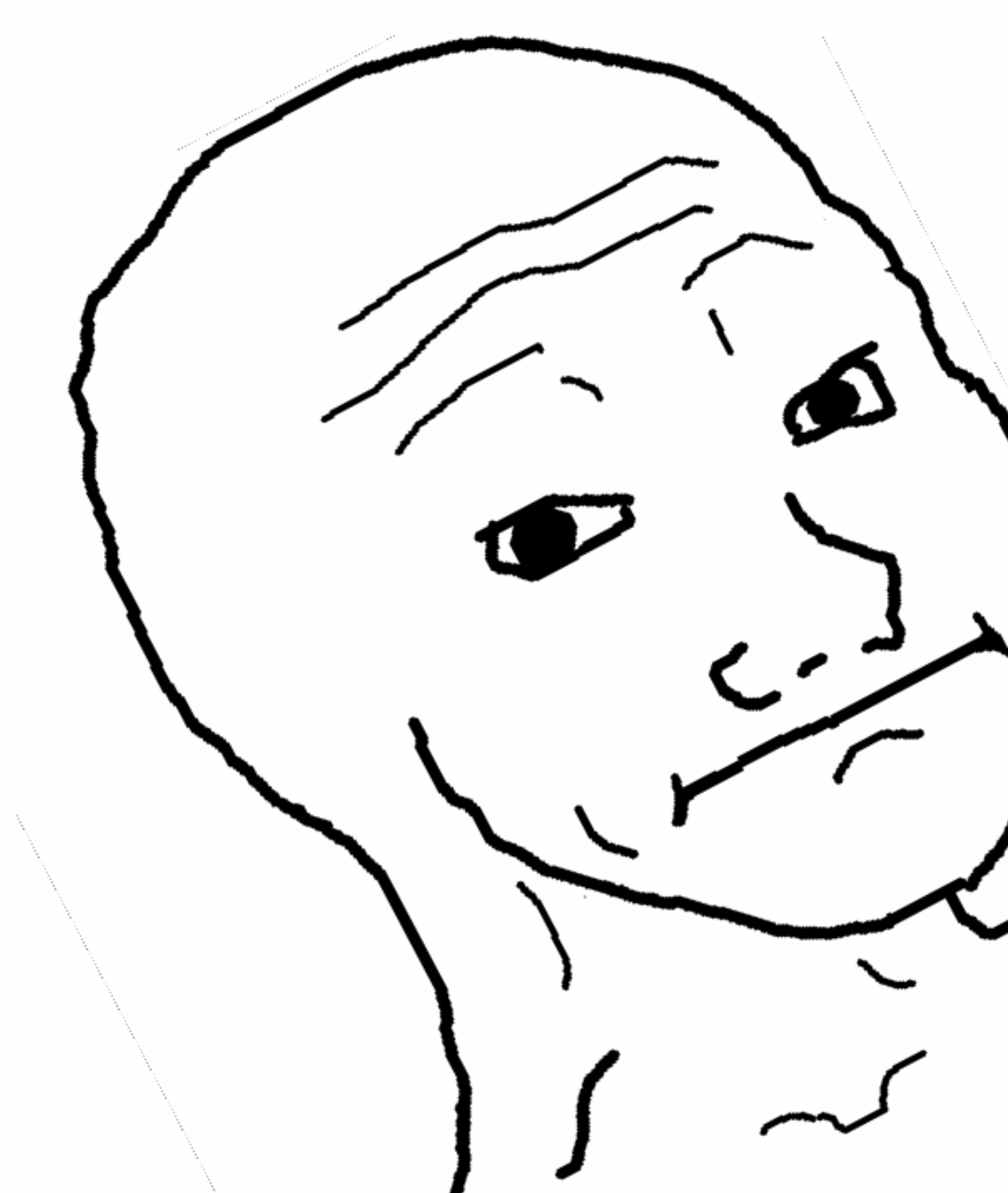 Wojak jim face sideways — Wojak meme