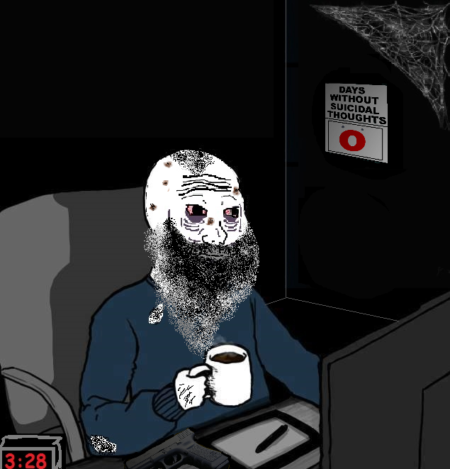 Wojak stage 6 doomer — Wojak meme