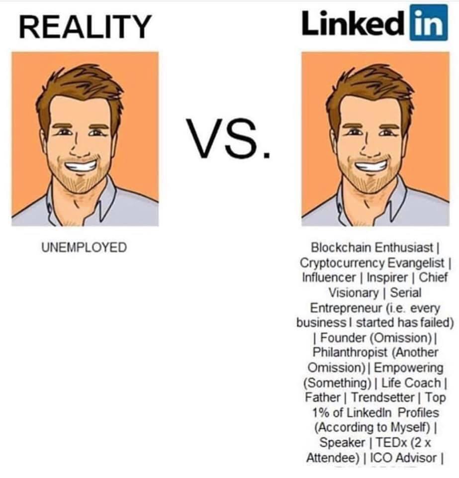 Blockchain guy linkedin — Reaction meme