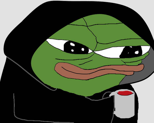 Pepe black robe cup blood — Pepe meme