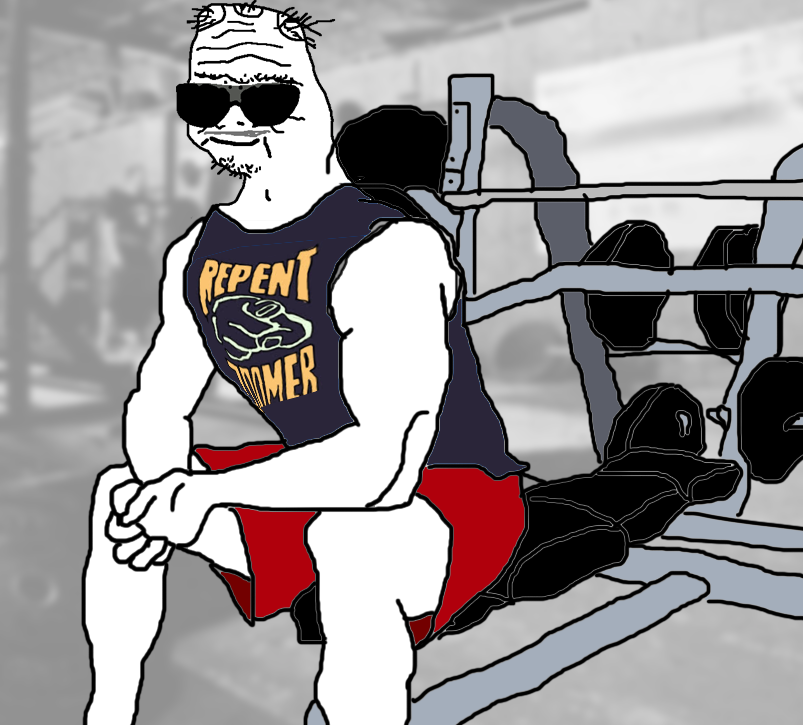 Boomer bench press gym — Boomer meme