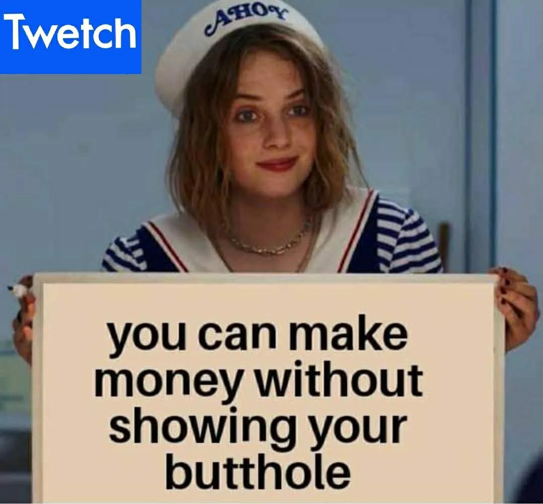 No Buttholes — Twetch meme