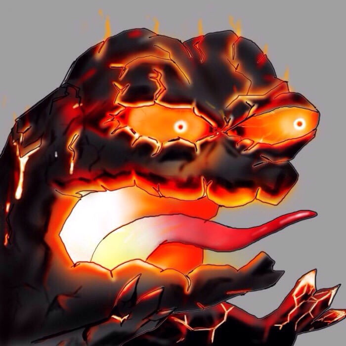 Pepe charred fire — Pepe meme