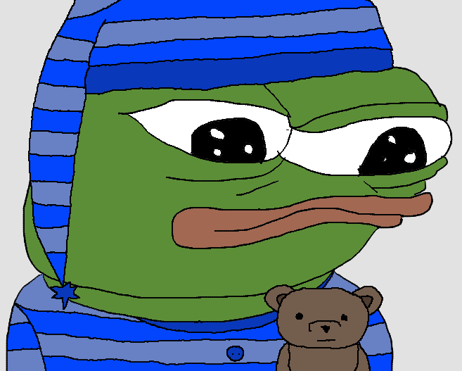 Pepe night cap teddy bear — Pepe meme