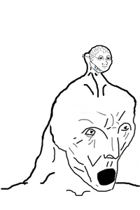 Brainlet snoke with seething wojak brain — Brainlet meme