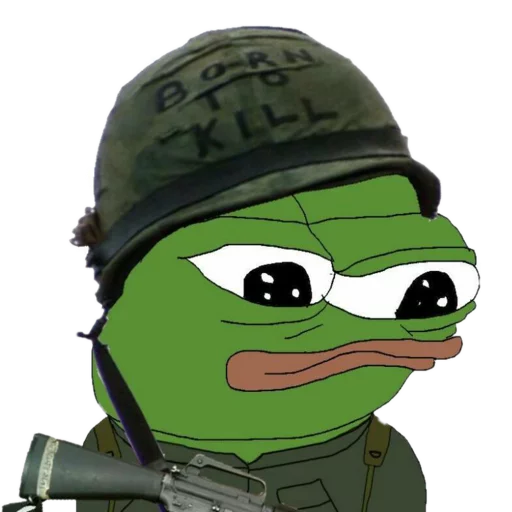 Born to kill helmet Frog Friends sticker — Sticker Packs meme