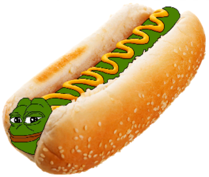 Pepe in hotdog — Pepe meme