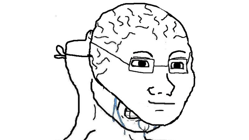 Brainlet smart wojak mask — Brainlet meme