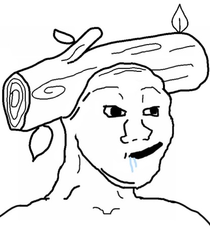 Brainlet log head — Brainlet meme