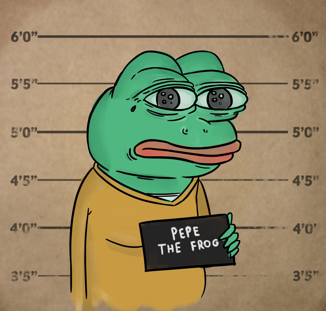 Pepe mug shot — Pepe meme