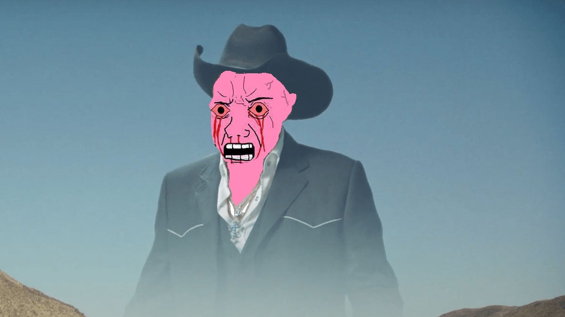 Pink wojak singing sky — Wojak meme