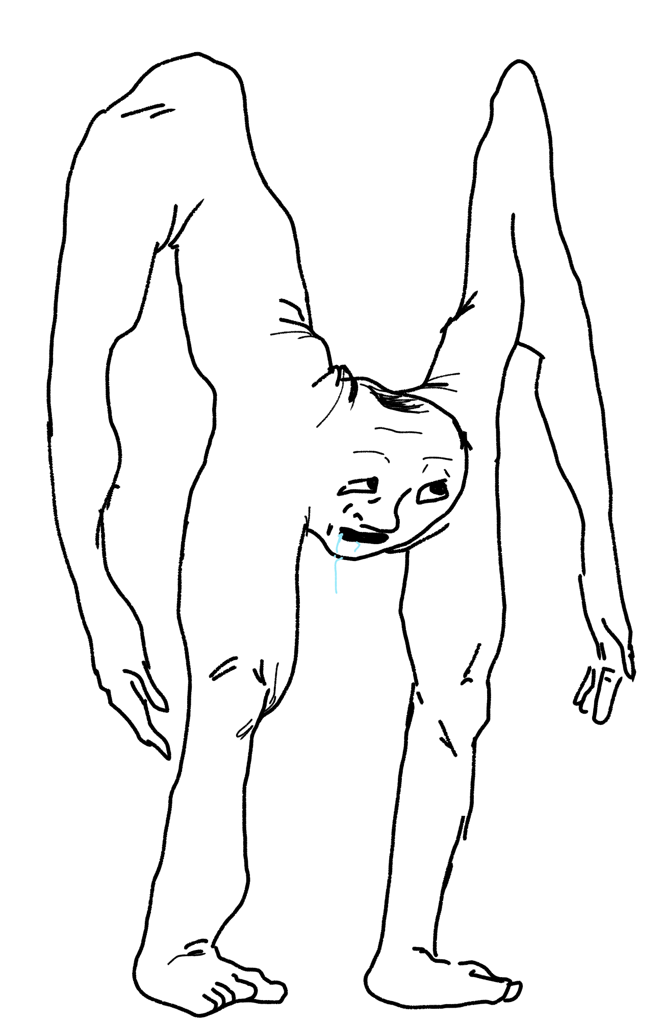 Brainlet crotch head — Brainlet meme