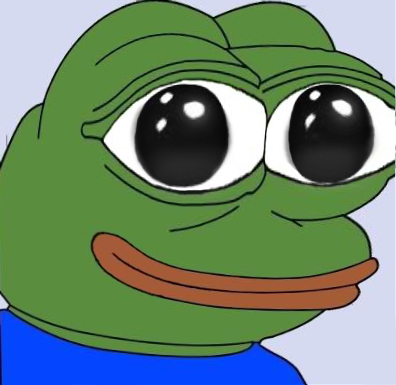 Pepe big eyes happy — Pepe meme