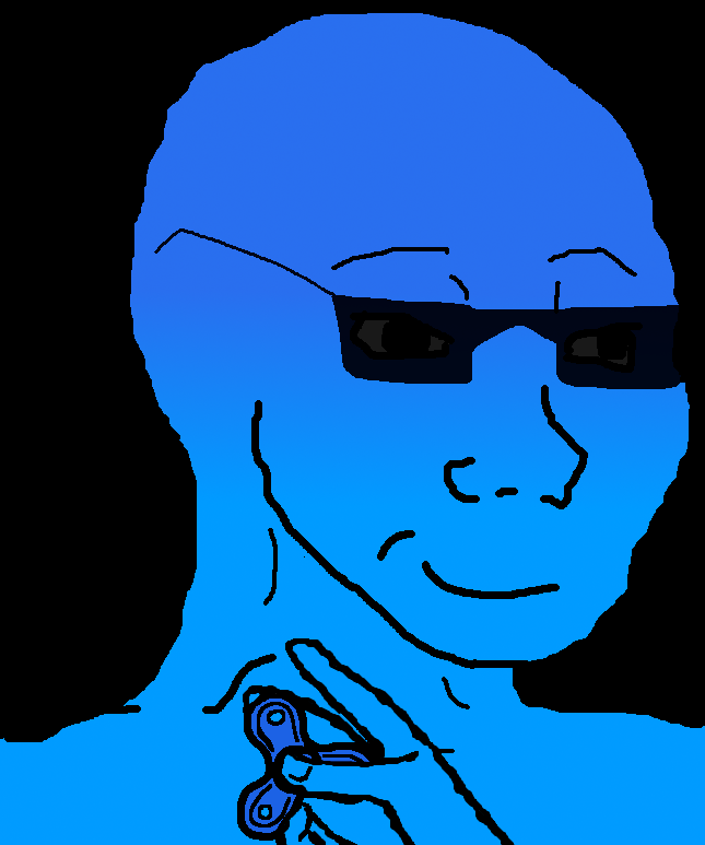 Blue wojak fidget spinner — Wojak meme