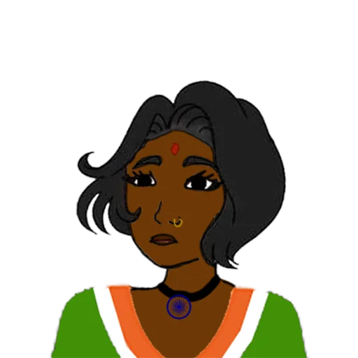 Indian woman portrait Jeet Degen sticker — Sticker Packs meme