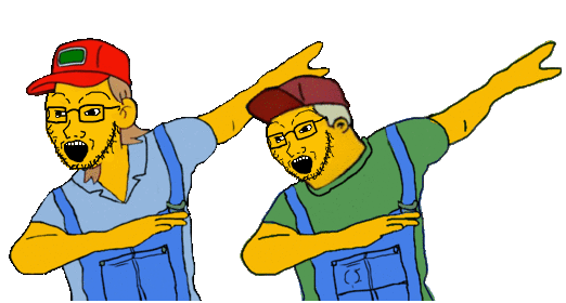 Wojak soy boys dabbing sneed — Wojak meme