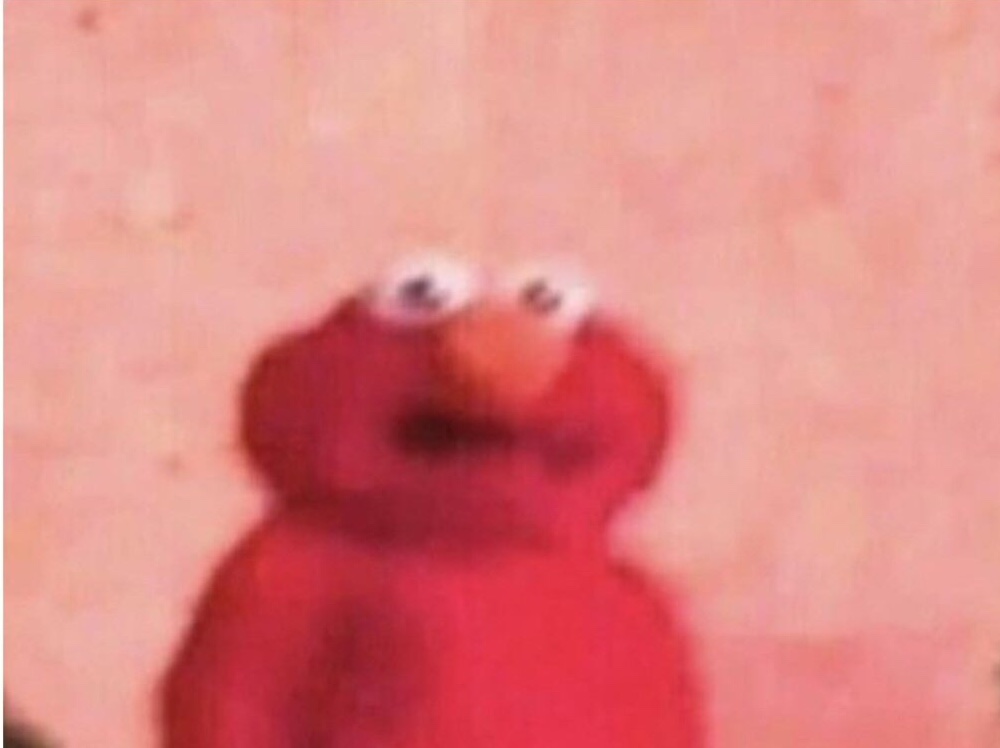 Shocked elmo — Reaction meme