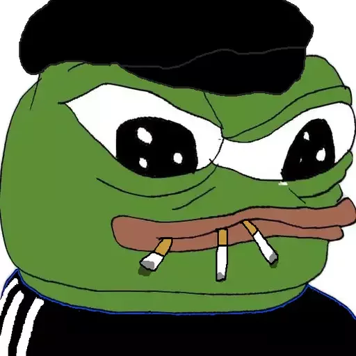 Multiple cigarettes Frog Friends sticker — Sticker Packs meme