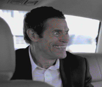 Crazy face guy taxi daffoe — Reaction meme