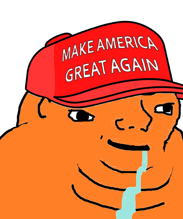 Brainlet maga orange — Brainlet meme