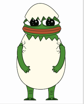 Pepe hatching from egg — Pepe meme