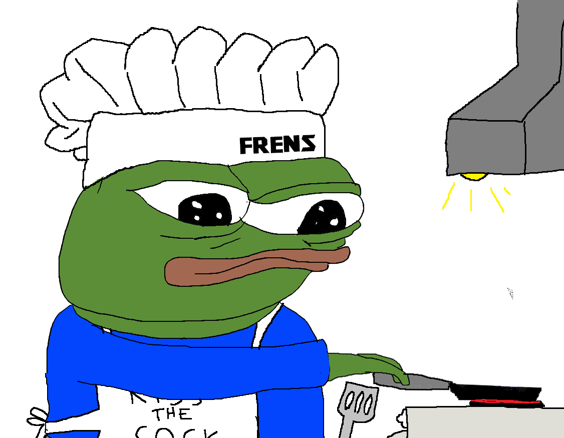 Pepe trying to cook — Pepe meme