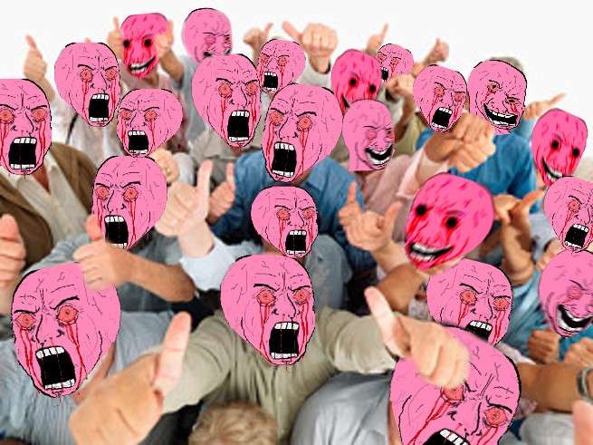 Pink wojak employees — Wojak meme