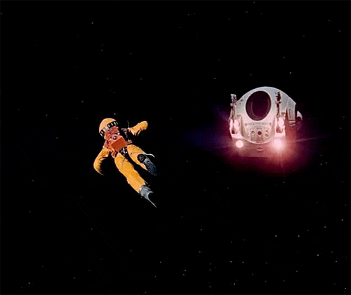 Frank Poole Floating Away into Space — Reaction meme