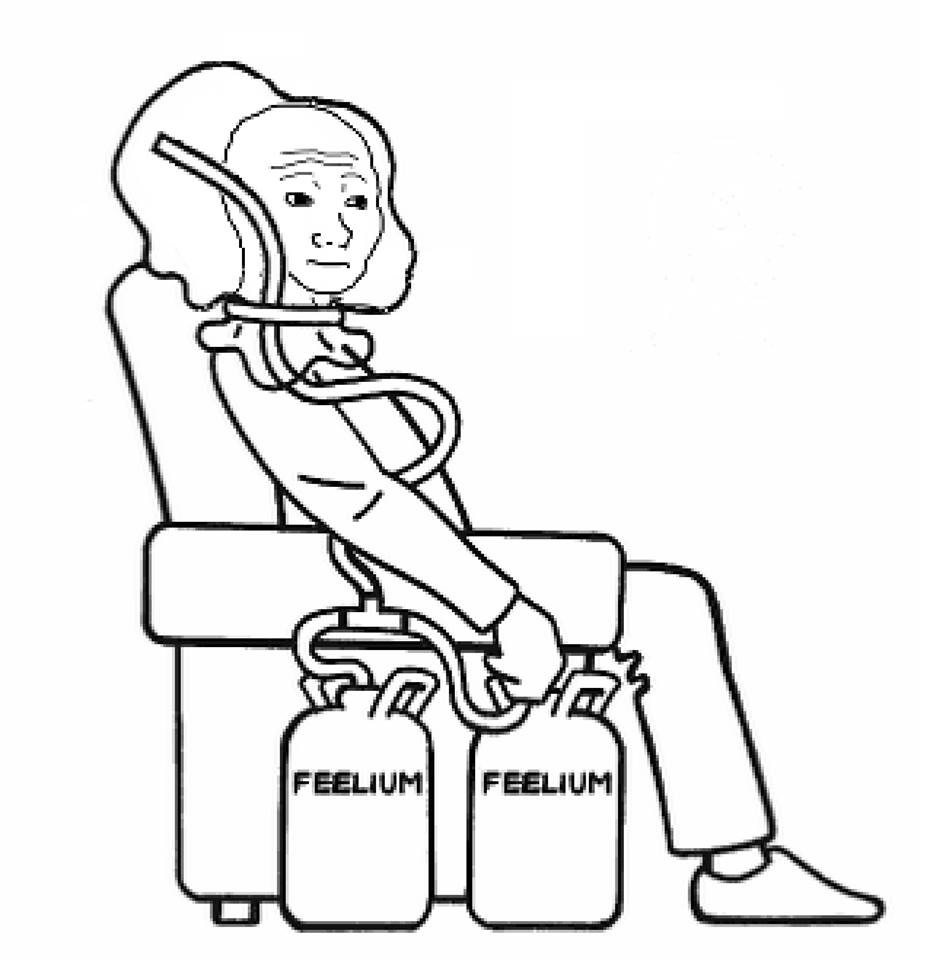 Wojak consumes feelium — Wojak meme