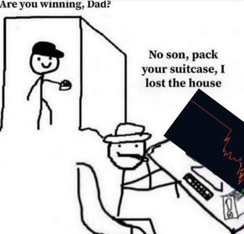 Son asks dad if hes winning — Reaction meme